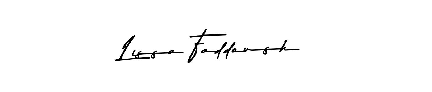 Here are the top 10 professional signature styles for the name Lissa Faddoush. These are the best autograph styles you can use for your name. Lissa Faddoush signature style 9 images and pictures png
