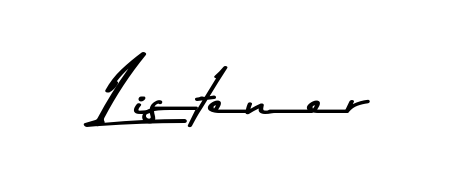 A timeless handwritten aesthetic for Listener. The Asem Kandis PERSONAL USE font gives your signature a handcrafted feel with natural curves. Listener signature style 9 images and pictures png