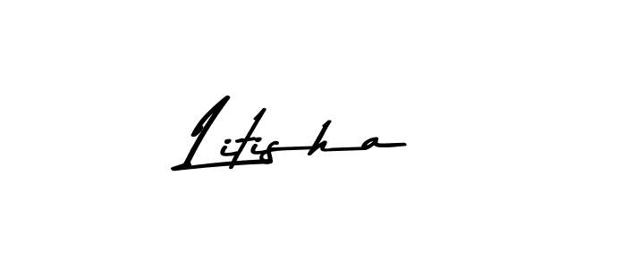 Create a beautiful signature design for name Litisha. With this signature (Asem Kandis PERSONAL USE) fonts, you can make a handwritten signature for free. Litisha signature style 9 images and pictures png