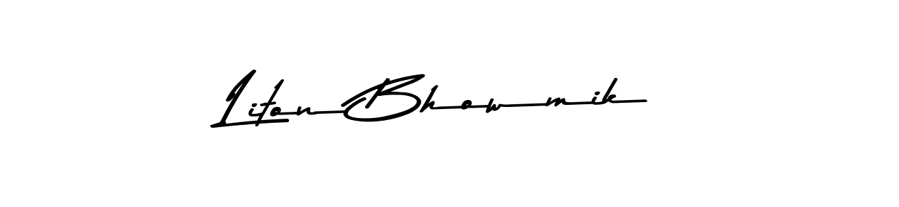 How to make Liton Bhowmik signature? Asem Kandis PERSONAL USE is a professional autograph style. Create handwritten signature for Liton Bhowmik name. Liton Bhowmik signature style 9 images and pictures png
