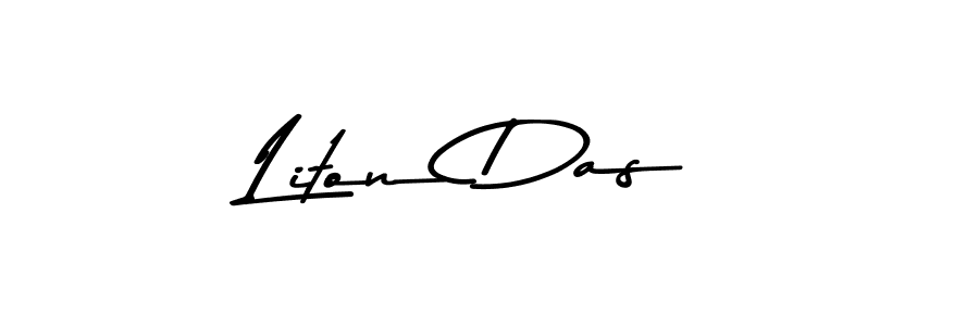 Make a beautiful signature design for name Liton Das. With this signature (Asem Kandis PERSONAL USE) style, you can create a handwritten signature for free. Liton Das signature style 9 images and pictures png