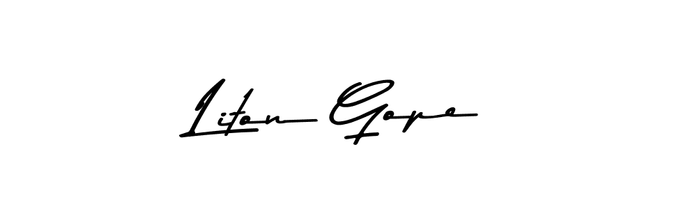 You should practise on your own different ways (Asem Kandis PERSONAL USE) to write your name (Liton Gope) in signature. don't let someone else do it for you. Liton Gope signature style 9 images and pictures png
