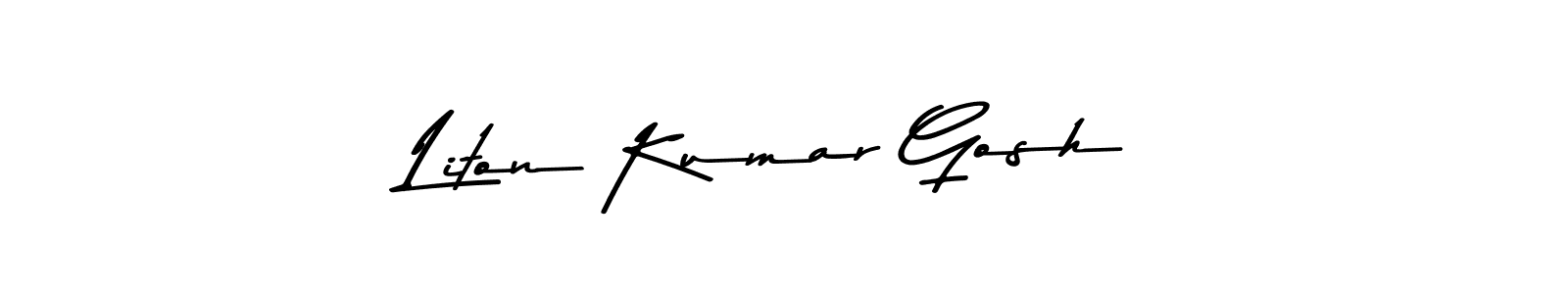 Liton Kumar Gosh stylish signature style. Best Handwritten Sign (Asem Kandis PERSONAL USE) for my name. Handwritten Signature Collection Ideas for my name Liton Kumar Gosh. Liton Kumar Gosh signature style 9 images and pictures png
