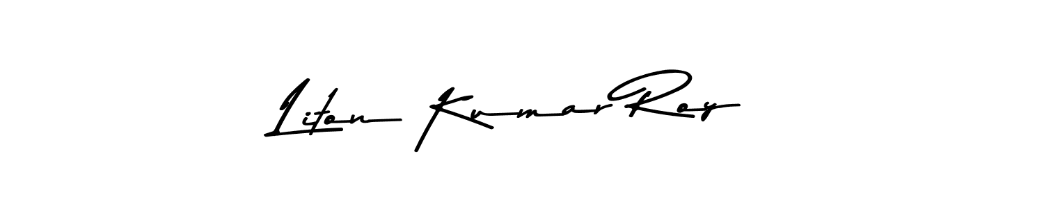 Design your own signature with our free online signature maker. With this signature software, you can create a handwritten (Asem Kandis PERSONAL USE) signature for name Liton Kumar Roy. Liton Kumar Roy signature style 9 images and pictures png