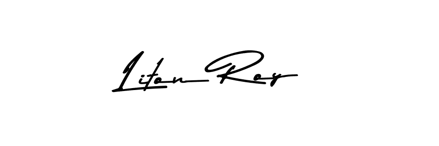 Make a beautiful signature design for name Liton Roy. With this signature (Asem Kandis PERSONAL USE) style, you can create a handwritten signature for free. Liton Roy signature style 9 images and pictures png