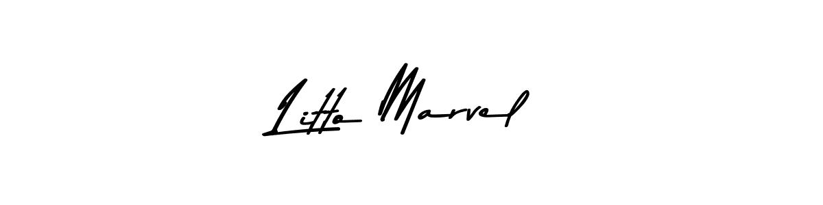 How to make Litto Marvel signature? Asem Kandis PERSONAL USE is a professional autograph style. Create handwritten signature for Litto Marvel name. Litto Marvel signature style 9 images and pictures png