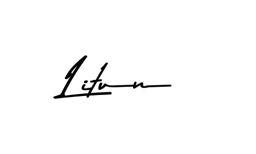 Also You can easily find your signature by using the search form. We will create Litun name handwritten signature images for you free of cost using Asem Kandis PERSONAL USE sign style. Litun signature style 9 images and pictures png