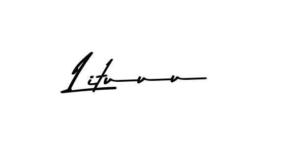 How to make Lituuu name signature. Use Asem Kandis PERSONAL USE style for creating short signs online. This is the latest handwritten sign. Lituuu signature style 9 images and pictures png