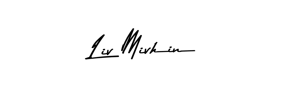 How to make Liv Mivhin name signature. Use Asem Kandis PERSONAL USE style for creating short signs online. This is the latest handwritten sign. Liv Mivhin signature style 9 images and pictures png