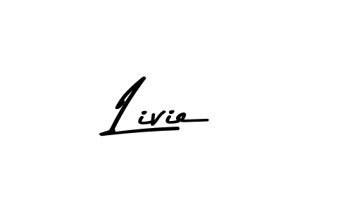 Use a signature maker to create a handwritten signature online. With this signature software, you can design (Asem Kandis PERSONAL USE) your own signature for name Livie. Livie signature style 9 images and pictures png