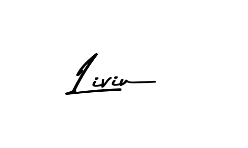 Asem Kandis PERSONAL USE is a professional signature style that is perfect for those who want to add a touch of class to their signature. It is also a great choice for those who want to make their signature more unique. Get Liviu name to fancy signature for free. Liviu signature style 9 images and pictures png