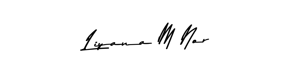 You should practise on your own different ways (Asem Kandis PERSONAL USE) to write your name (Liyana M Nor) in signature. don't let someone else do it for you. Liyana M Nor signature style 9 images and pictures png