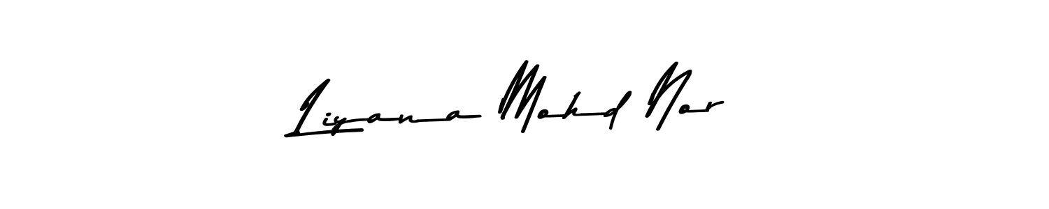 Create a beautiful signature design for name Liyana Mohd Nor. With this signature (Asem Kandis PERSONAL USE) fonts, you can make a handwritten signature for free. Liyana Mohd Nor signature style 9 images and pictures png