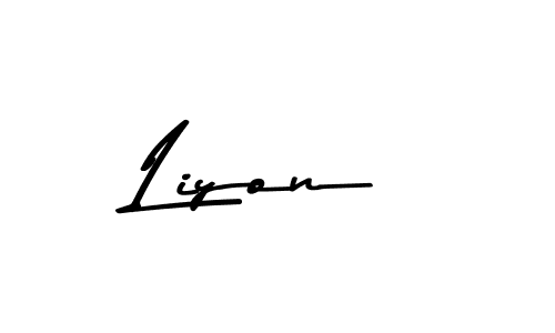 Create a beautiful signature design for name Liyon. With this signature (Asem Kandis PERSONAL USE) fonts, you can make a handwritten signature for free. Liyon signature style 9 images and pictures png