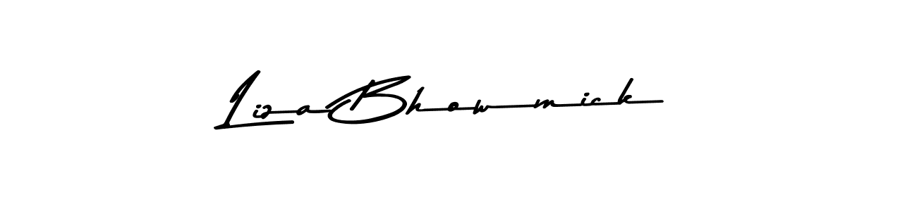 You should practise on your own different ways (Asem Kandis PERSONAL USE) to write your name (Liza Bhowmick) in signature. don't let someone else do it for you. Liza Bhowmick signature style 9 images and pictures png