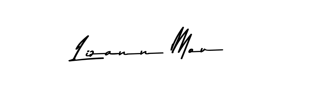 Create a beautiful signature design for name Lizann Mou. With this signature (Asem Kandis PERSONAL USE) fonts, you can make a handwritten signature for free. Lizann Mou signature style 9 images and pictures png
