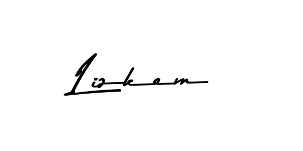 Use a signature maker to create a handwritten signature online. With this signature software, you can design (Asem Kandis PERSONAL USE) your own signature for name Lizkem. Lizkem signature style 9 images and pictures png