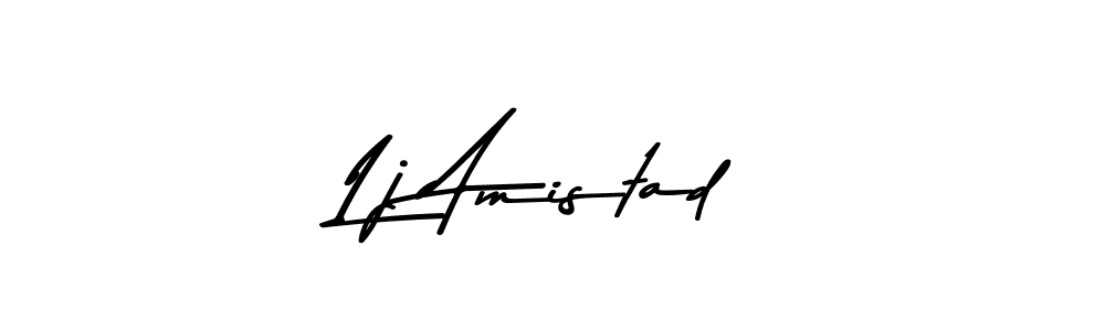 Create a beautiful signature design for name Lj Amistad. With this signature (Asem Kandis PERSONAL USE) fonts, you can make a handwritten signature for free. Lj Amistad signature style 9 images and pictures png