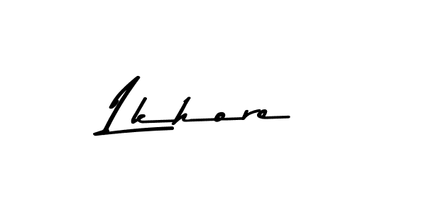 How to make Lkhore name signature. Use Asem Kandis PERSONAL USE style for creating short signs online. This is the latest handwritten sign. Lkhore signature style 9 images and pictures png