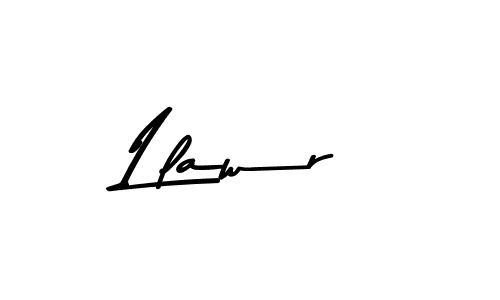 You should practise on your own different ways (Asem Kandis PERSONAL USE) to write your name (Llawr) in signature. don't let someone else do it for you. Llawr signature style 9 images and pictures png