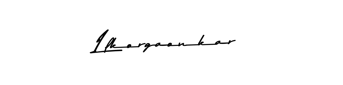How to make Llkorgaonkar signature? Asem Kandis PERSONAL USE is a professional autograph style. Create handwritten signature for Llkorgaonkar name. Llkorgaonkar signature style 9 images and pictures png