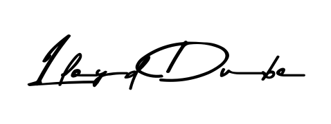 A dynamic signature style for Lloyd Dube using Asem Kandis PERSONAL USE script. Designed to look authentic, handwritten, and professional. Lloyd Dube signature style 9 images and pictures png