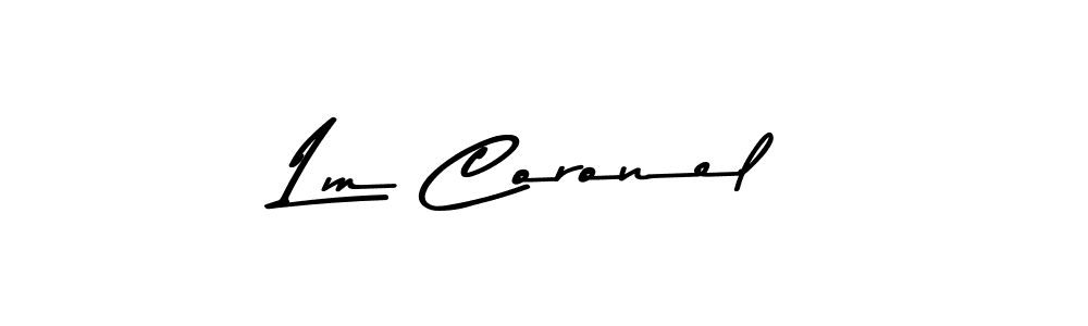 Lm Coronel stylish signature style. Best Handwritten Sign (Asem Kandis PERSONAL USE) for my name. Handwritten Signature Collection Ideas for my name Lm Coronel. Lm Coronel signature style 9 images and pictures png