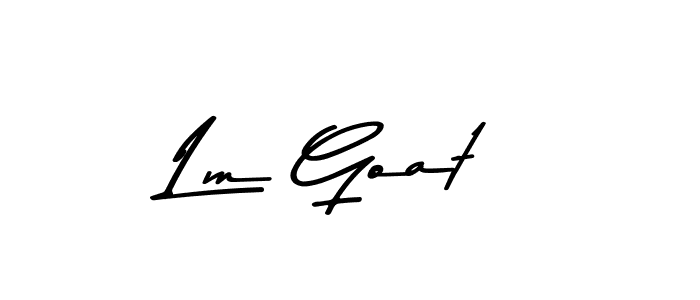 Design your own signature with our free online signature maker. With this signature software, you can create a handwritten (Asem Kandis PERSONAL USE) signature for name Lm Goat. Lm Goat signature style 9 images and pictures png