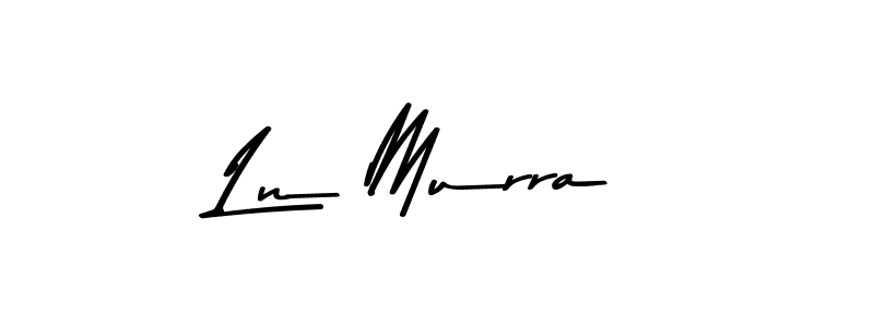 How to make Ln Murra name signature. Use Asem Kandis PERSONAL USE style for creating short signs online. This is the latest handwritten sign. Ln Murra signature style 9 images and pictures png