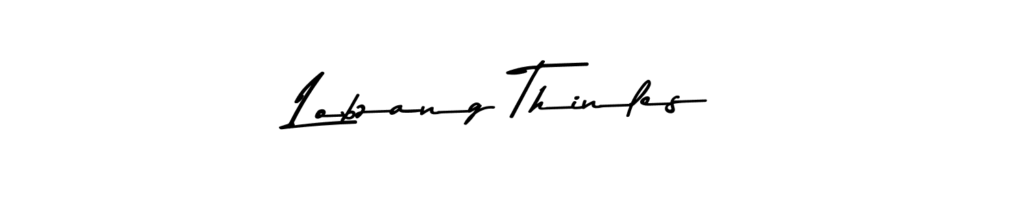 Use a signature maker to create a handwritten signature online. With this signature software, you can design (Asem Kandis PERSONAL USE) your own signature for name Lobzang Thinles. Lobzang Thinles signature style 9 images and pictures png