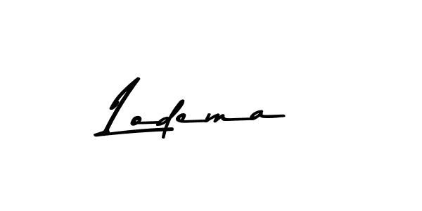 Design your own signature with our free online signature maker. With this signature software, you can create a handwritten (Asem Kandis PERSONAL USE) signature for name Lodema. Lodema signature style 9 images and pictures png