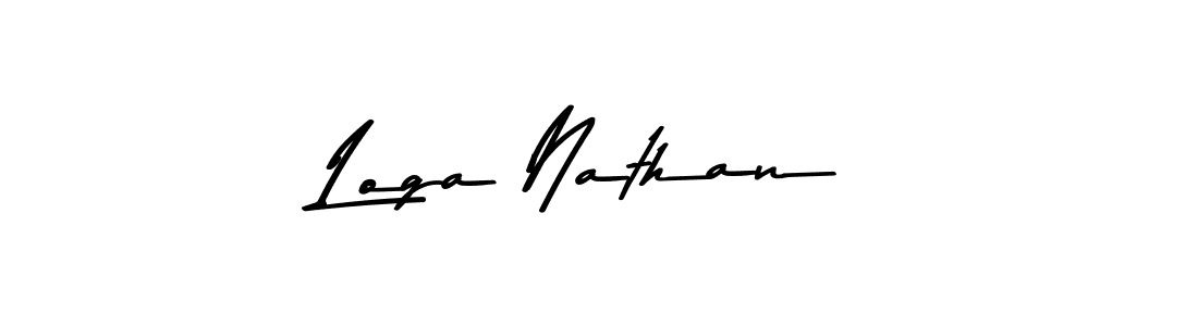 The best way (Asem Kandis PERSONAL USE) to make a short signature is to pick only two or three words in your name. The name Loga Nathan include a total of six letters. For converting this name. Loga Nathan signature style 9 images and pictures png