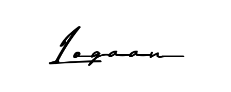 Enhance your business communications with Logaan signature in Asem Kandis PERSONAL USE lettering. Clean, modern, and universally compatible. Logaan signature style 9 images and pictures png