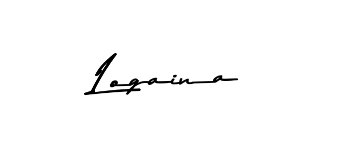 Make a beautiful signature design for name Logaina. With this signature (Asem Kandis PERSONAL USE) style, you can create a handwritten signature for free. Logaina signature style 9 images and pictures png