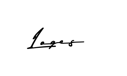 Make a beautiful signature design for name Loges. With this signature (Asem Kandis PERSONAL USE) style, you can create a handwritten signature for free. Loges signature style 9 images and pictures png