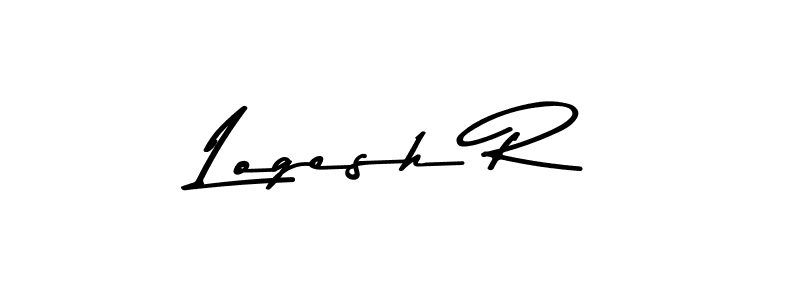 Make a beautiful signature design for name Logesh R. Use this online signature maker to create a handwritten signature for free. Logesh R signature style 9 images and pictures png