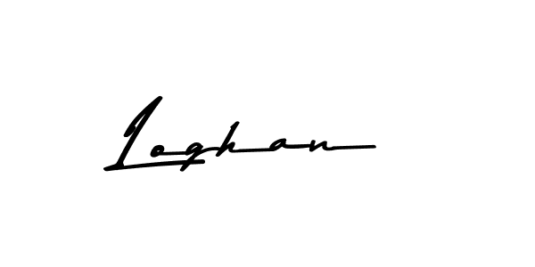 Use a signature maker to create a handwritten signature online. With this signature software, you can design (Asem Kandis PERSONAL USE) your own signature for name Loghan. Loghan signature style 9 images and pictures png