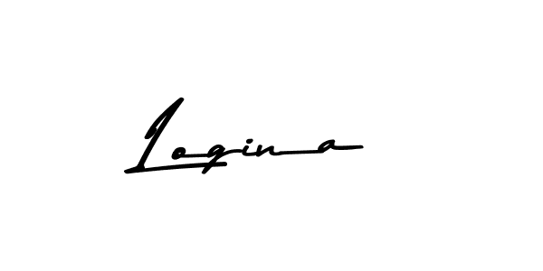 Use a signature maker to create a handwritten signature online. With this signature software, you can design (Asem Kandis PERSONAL USE) your own signature for name Logina. Logina signature style 9 images and pictures png