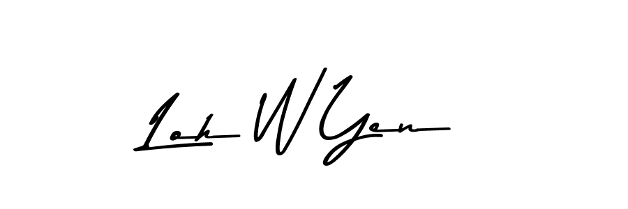 You should practise on your own different ways (Asem Kandis PERSONAL USE) to write your name (Loh W Yen) in signature. don't let someone else do it for you. Loh W Yen signature style 9 images and pictures png