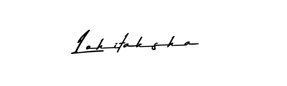 How to make Lohitaksha name signature. Use Asem Kandis PERSONAL USE style for creating short signs online. This is the latest handwritten sign. Lohitaksha signature style 9 images and pictures png