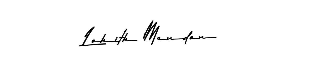 How to make Lohith Mendon name signature. Use Asem Kandis PERSONAL USE style for creating short signs online. This is the latest handwritten sign. Lohith Mendon signature style 9 images and pictures png