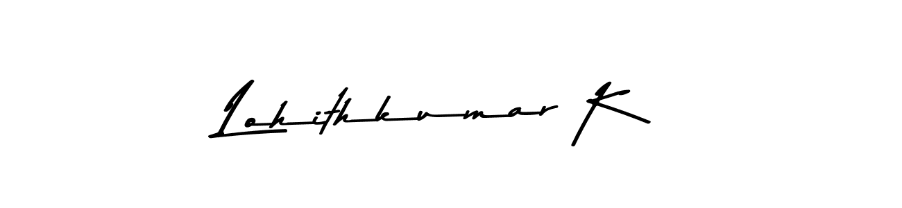 Design your own signature with our free online signature maker. With this signature software, you can create a handwritten (Asem Kandis PERSONAL USE) signature for name Lohithkumar K. Lohithkumar K signature style 9 images and pictures png