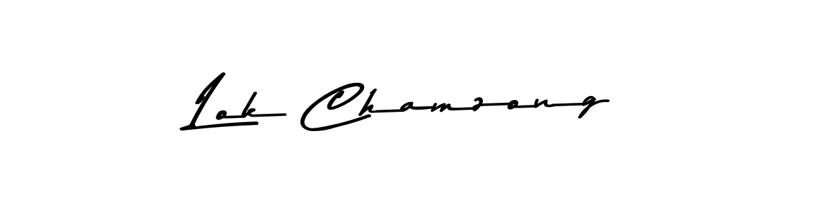 You should practise on your own different ways (Asem Kandis PERSONAL USE) to write your name (Lok Chamzong) in signature. don't let someone else do it for you. Lok Chamzong signature style 9 images and pictures png