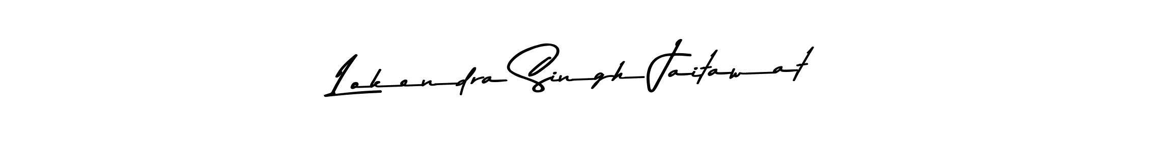 Create a beautiful signature design for name Lokendra Singh Jaitawat. With this signature (Asem Kandis PERSONAL USE) fonts, you can make a handwritten signature for free. Lokendra Singh Jaitawat signature style 9 images and pictures png