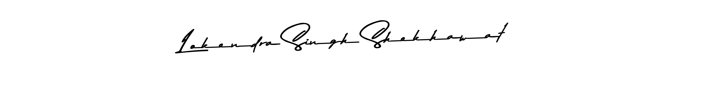 How to make Lokendra Singh Shekhawat name signature. Use Asem Kandis PERSONAL USE style for creating short signs online. This is the latest handwritten sign. Lokendra Singh Shekhawat signature style 9 images and pictures png