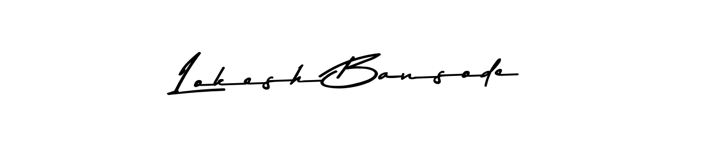 Design your own signature with our free online signature maker. With this signature software, you can create a handwritten (Asem Kandis PERSONAL USE) signature for name Lokesh Bansode. Lokesh Bansode signature style 9 images and pictures png