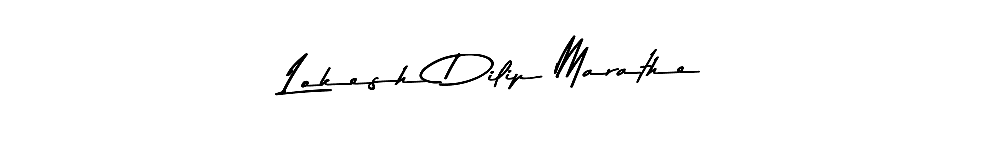 Make a beautiful signature design for name Lokesh Dilip Marathe. With this signature (Asem Kandis PERSONAL USE) style, you can create a handwritten signature for free. Lokesh Dilip Marathe signature style 9 images and pictures png