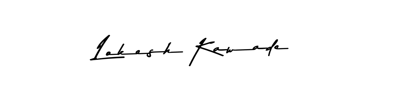 Make a beautiful signature design for name Lokesh Kawade. With this signature (Asem Kandis PERSONAL USE) style, you can create a handwritten signature for free. Lokesh Kawade signature style 9 images and pictures png