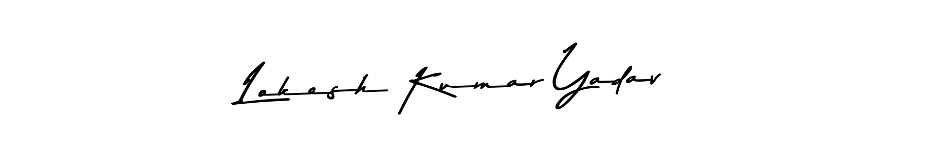 Use a signature maker to create a handwritten signature online. With this signature software, you can design (Asem Kandis PERSONAL USE) your own signature for name Lokesh Kumar Yadav. Lokesh Kumar Yadav signature style 9 images and pictures png