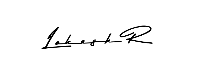 How to Draw Lokesh R signature style? Asem Kandis PERSONAL USE is a latest design signature styles for name Lokesh R. Lokesh R signature style 9 images and pictures png